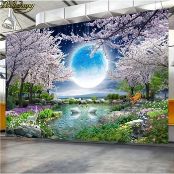 beibehang po Meri moralno ozadje luna češnjo narave pokrajino, dnevna soba, spalnica fotografijo za ozadje začetnega dekoracijo