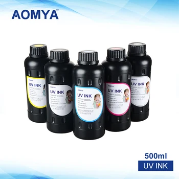 Bela/BK/C/M/Y 5Cx500ml UV Led Ink Printing Ink DX5 DX6 DX7 Tiskalnik glavo Za Mehke Materiale UV Črnilom Za Epson Ploščad tiskalnik Črnila