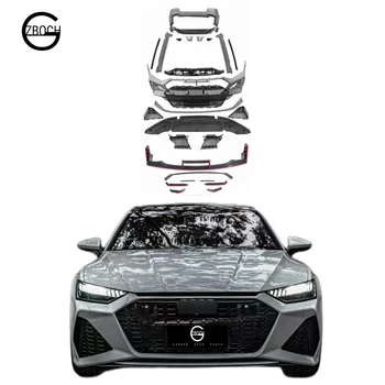 Bodykit Za 2019+ Audis A7 S7 nadgradnja RS7 Prednji odbijači avtomobilskih delov Zadnji odbijači žar strani krilo zadaj ustnice zadaj nasveti