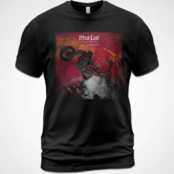 Bombaž Unisex T-Shirt Mesne Štruce Bat Out of Hell Album Tee Nebesa Lahko Počaka