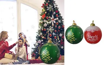 Božični Okrasek, Napihljivi Božič Žogo Tree Okraski Gospodinjski Na Prostem Igrače Žogo Otroci Darilo Novo Leto Stranka Za Vrtne Vstop