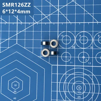 Brezplačna Dostava visoke kakovosti SMR126-ZZ (10PCS) 6*12*4 mm iz Nerjavečega Jekla Miniaturni SMR126 ZZ Kroglični Ležaji SMR126