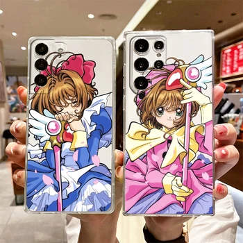 Card Captor Sakura Anime Pregleden Primeru Telefon Za Samsung S22 S23 S20 S21 FE Ultra Pro Lite S10 S10E S8 S9 Plus 5G