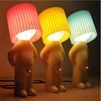 Claeted Naughty Boy Ustvarjalne Unikatne namizne Svetilke LED Gub Branje Osvetlitev Spalnice Postelji Noč Svetlobe Otrok Darilo Dropship