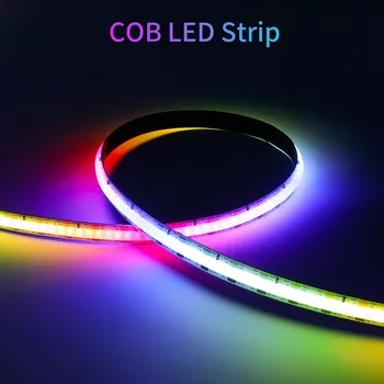 COB LED Trak WS2812B SK6812 240Leds/m Individualno Naslovljive Visoko Gostoto Smart RGB Sanje Barve COB Led Luči, 5 V
