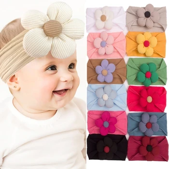 Cvetlični Glavo Pasu Elastični Trak za Lase Novorojenega Dojenčka, Malčka Turban Hairband
