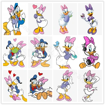 Disney Diamond Slikarstvo, Donald Duck Navzkrižno Šiv Polni Sveder Diamantni Vezenje Daisy Raca Risanka Živali Obrti Doma Dekor