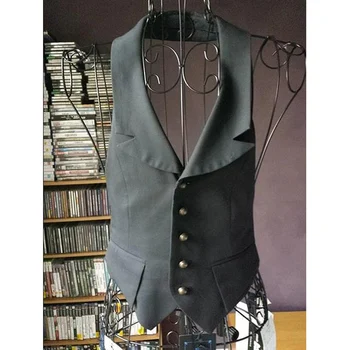Enotni-zapenjanje Moške Formalno Telovnik Modno Oblikovanje Štirih Sezonah Slim Moško Obleko Waistcoat Mens Oblačila Visoke Kakovosti Elegantne Majice Človek