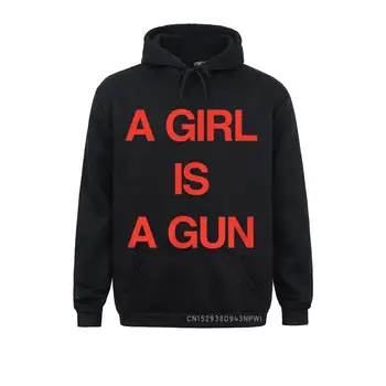 Estetski Dekle Je Pištolo Smešno Moči Ulične Feministične Puloverju Sweatshirts Natisnjeni Grafika Mens Hoodies Na Plaži