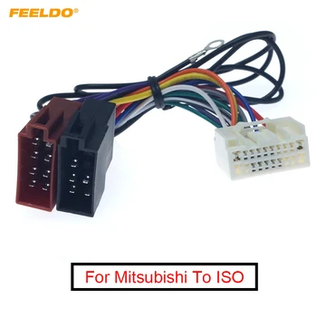 FEELDO 10Pcs Avtomobilski Stereo Pretvorba Priključite Žice Adapter Za Mitsubishi ISO CD Radio Napeljava varnostni Pas Prvotni Vodja Enote Kabel