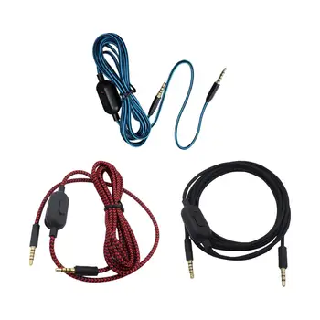 Gaming Slušalke Kabel, Slušalke, Kabel Pleteni Žici 3,5 mm Visoko Kakovost Zvoka AUX Razdelilno Kabelsko Zamenljive Priključite Avdio Kabel Deli