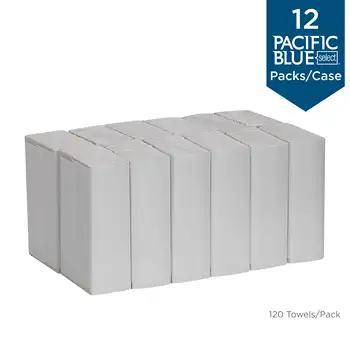 Georgia Pacific Strokovno Pacific Blue Izberite C-Krat papirnate Brisače, 10 1/10 x 13 1/5,Belo,120/PK,12 PK/Ct -GPC23000