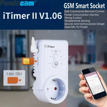 GSM Smart Vtič iz Vtičnice, Stikala Vtičnice S Senzor Temperature ruske SMS Inteligentni Relay Stikalo za Avtomatizacijo Doma