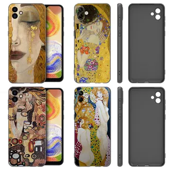 Gustav Klimt, Ki Jih Primeru Telefon Za Samsung Galaxy A01 A03 Jedro A04 E A02 A05 A10 A20 A21 A30 A50 S A6 A8 Plus A7 2018 Črni Pokrov