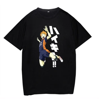 Haikyuu Grafike Kul Stil Vrhovi Anime Kratkimi Rokavi Najstniki Športni Streetshirt Poletje Prevelik T-Shirt