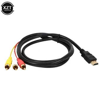 HDMI je združljiv S 3 RCA Pretvornik Kabel AV Za HDMI je združljiv Adapter Kabel Podporo 480P/720P/1080P, ki je Primerna Za TV Box Računalnik