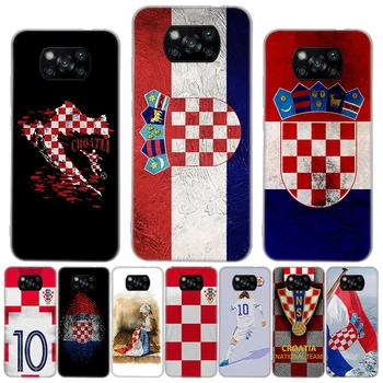Hrvaška Mrežo Corporation Zastavo Silicij kličete Primeru Za Xiaomi Poco X3 NFC M3 F3 X4 X5 M4 Pro M2 F2 F1 Mi Opomba 10 Lite A1 A2 A