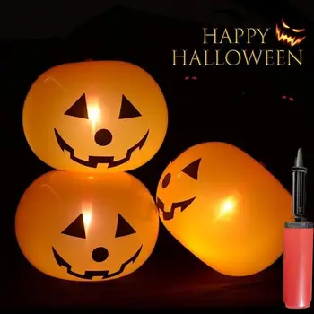Imitacija Pumpkin Lantern Dekorativni Halloween Buče Igrače, Balon Party LED Baloni Luč Darilo Svetlobna Halloween