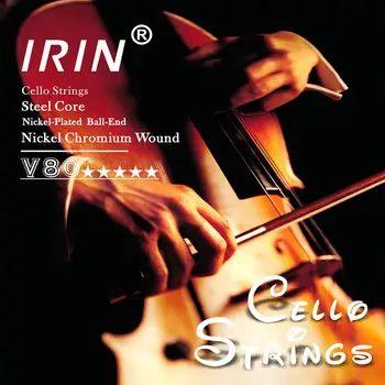 IRIN 4 Kos Violončelo Niz Strokovnih Jeklene Žice koncert za Violončelo in Godala V80, Strunami Instrument, Deli, dodatna Oprema