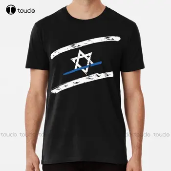 Izrael Modra Linija, Zastave, Palestina T-Shirt Hawaiian Majica Smešno Umetnosti Harajuku Ulične Risanka Vseh Letnih Časih El Hip Hop Retro