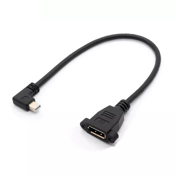Kabel Mini DisplayPort Rechten Winkel zu DisplayPort Napajalnik v Schwarz-4K Auflösung Bereit-Thunderbolt und Strele 2