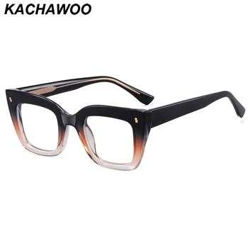 Kachawoo debel okvir kvadratnih očala modre svetlobe filter črno rjava jasno ženske acetat tr90 očal okvir moda darila za rojstni dan
