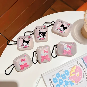 Koreja Srčkan Sanrio Silikonski Mat Mehka Slušalke Primeru Za Airpods Pro Hello Kitty Cat Kuromi Zaščitni Pokrov Za Airpods 1 2 3.