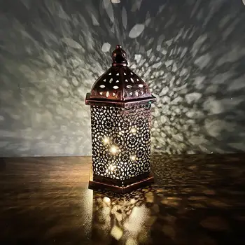 Kovinski Luči Noč Svetlobe Pribor Učinek Maroškem Slogu Visi Doma Dekor Okras Iz Železa Majhna Srednja Velika