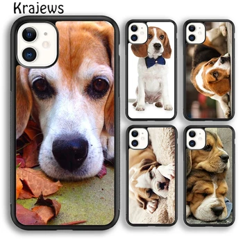Krajews Capa Beagle Pes Ščene Kuža Ljubezen Telefon Primeru Kritje Za iPhone 15 SE2020 14 6 7 8 plus XR XS 11 12 mini 13 pro max Fundas