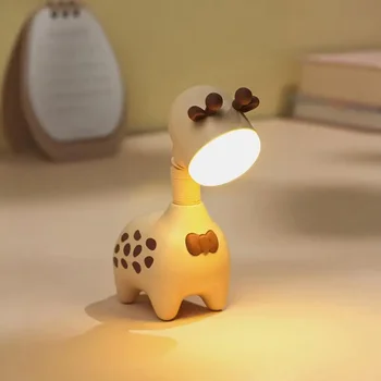 LED Nočna Lučka Ustvarjalne Žirafa Oblikovan namizne Svetilke Namizni Okras Za Spalnice, Dnevna Soba Dekor Mini Postelji Svetilko Otroci Darila