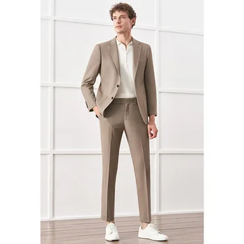 Lin2356-moška poslovna obleka jakna črne professional slim