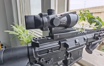 Lov Riflescope Chevron Trijicon ACOG 4X32 Vlakna, Optični Področje Rdečo, Zeleno Osvetljen Taktično Optične Pogled za AR15 HK416