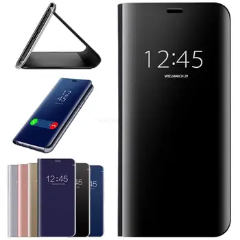 Luksuzni Ogledalo Flip Primeru Za Xiaomi Redmi Opomba 5 6 7 Pro Stoji Stati Telefon Kritje Za Redmi 5A 6 6A 7 9 C K20 K30S Primerih