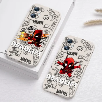 Marvel Superheroj Deadpool Tekoče Vrv Primeru Telefon Za NASPROTNEGA GT Master Našli X5 X3 Realme 9 8 6 C21Y Pro Lite A53S A5 A9 2020 Pokrov