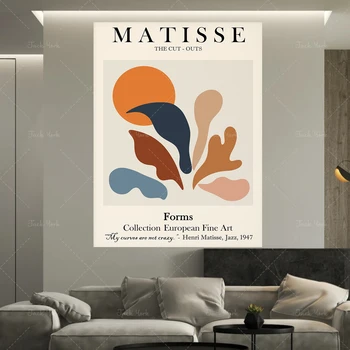 Matisse Plakat Matisse Izrežemo Henri Matisse Tiskanja Matisse Wall Art Matisse Razstava Plakat Sodobne Minimalno Umetnosti Matisse Abstra