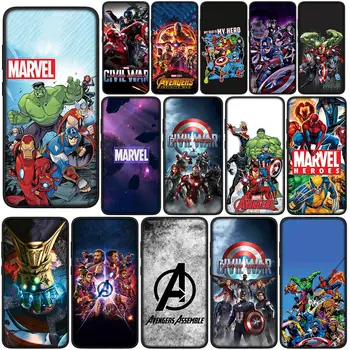 Mehko Pokrovček za Samsung Galaxy A10 A20 A53 A30 A31 A32 A50 A51 A52 A12 A33 Telefon Primeru M-Čudes S-Pajki I-Likalniki Človeka-Avengers