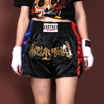 MMA Boks Kratke hlace Moški Muay Thai Ženske Dihanje Boj Fitnes Kickboxing Poliester Športne Potrebščine Anotherboxer
