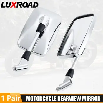 Motorno kolo Rearview Mirror Nastavljivo Krmilo Gori Chrome Levo Desno Ogledalo Oprema Za Moto Moped, Skuter, ATV Umazanijo Kolo