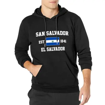 Moški Ženske Hoodies El Salvador EST.1841 San Salvador Kapitala Hoodie Kapičastih Pulover Hip Hop Majica Bombaž Unisex