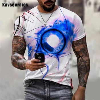 Moški Ženske Poletne Vroče Prodaje 3D Abstraktni Vzorec Natisnjeni T-shirt Moda Priložnostne Trendy Prevelik Kratek Rokav T Srajce