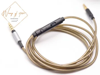 Nadgradnjo Kabel OFC Srebrno Ploščo Žice Za Denon AH NC800 NC732 AH-D320 Slušalke Slušalke 3.5 mm Do 3,5 mm Audio Kabel