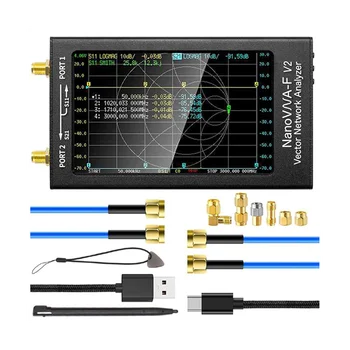 NanoVNA-F V2 Vektorski Analizator Omrežja 50KHz-3GHz Antena Analyzer HF VHF UHF VNA z 5000MAh-Merjenje S Parametri