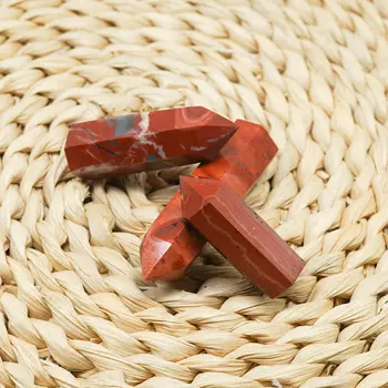Naravne Energije Red Jasper Kristalno Točke Prizmo Obrti Kamniti Stolp Mineralnih Palico Doma Dekoracijo Heksagonalna Reiki Čakro Darilo