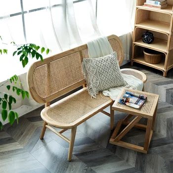 Naravnega ratana kavč kombinacija Nordijska gospodinjski masivnega lesa počivalnik stol, preproste balkon prosti čas stol enostavno stol