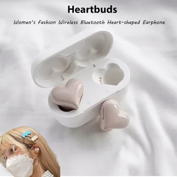 Novo Heartbuds Brezžične Slušalke TWS Čepkov Bluetooth Slušalke Srce Brsti Ženske Moda igre na Srečo Študent Slušalke Dekle Darilo