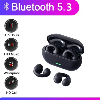 NOVO T75 Uho-Posnetek Bluetooth Slušalke Kostne Prevodnosti Slušalke Brezžične Čepkov 3D Stereo Surround Bas Športne Slušalke z Mikrofonom
