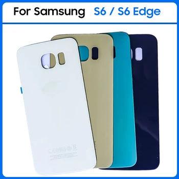 Novo Za Samsung Galaxy S6 / S6 Edge / S6 Rob Plus G920 G925 G928 Steklena Plošča, Baterije Hrbtni Pokrovček Zadnja Vrata Stanovanja Primeru Replac