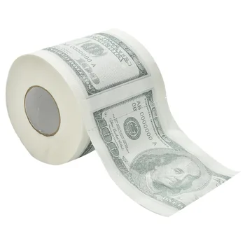 Obraznega Tkiva Viseči Tip Polja Ameriki Sto Dolar Zakona Natisnjeni Toaletni Papir Denar Wc Roll Papir Darilo
