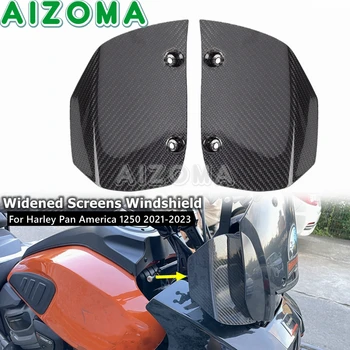 Ogljikovih Vlaken Strani Vetrobransko steklo Zaslona Motocikel Oklep Izplakovanje vetrobranskega stekla Deflektor Za Harley Pan America 1250 RA125S 2021-2023