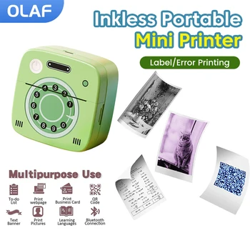 Olaf-Inkless Mini Prenosni Termični Tiskalnik, Dom Fotografija Oznako, Napaka, Tiskanje, Brezžični BT 200dpi, samolepilne Nalepke za Tiskalnik